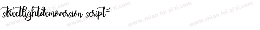 streetlightdemoversion script字体转换